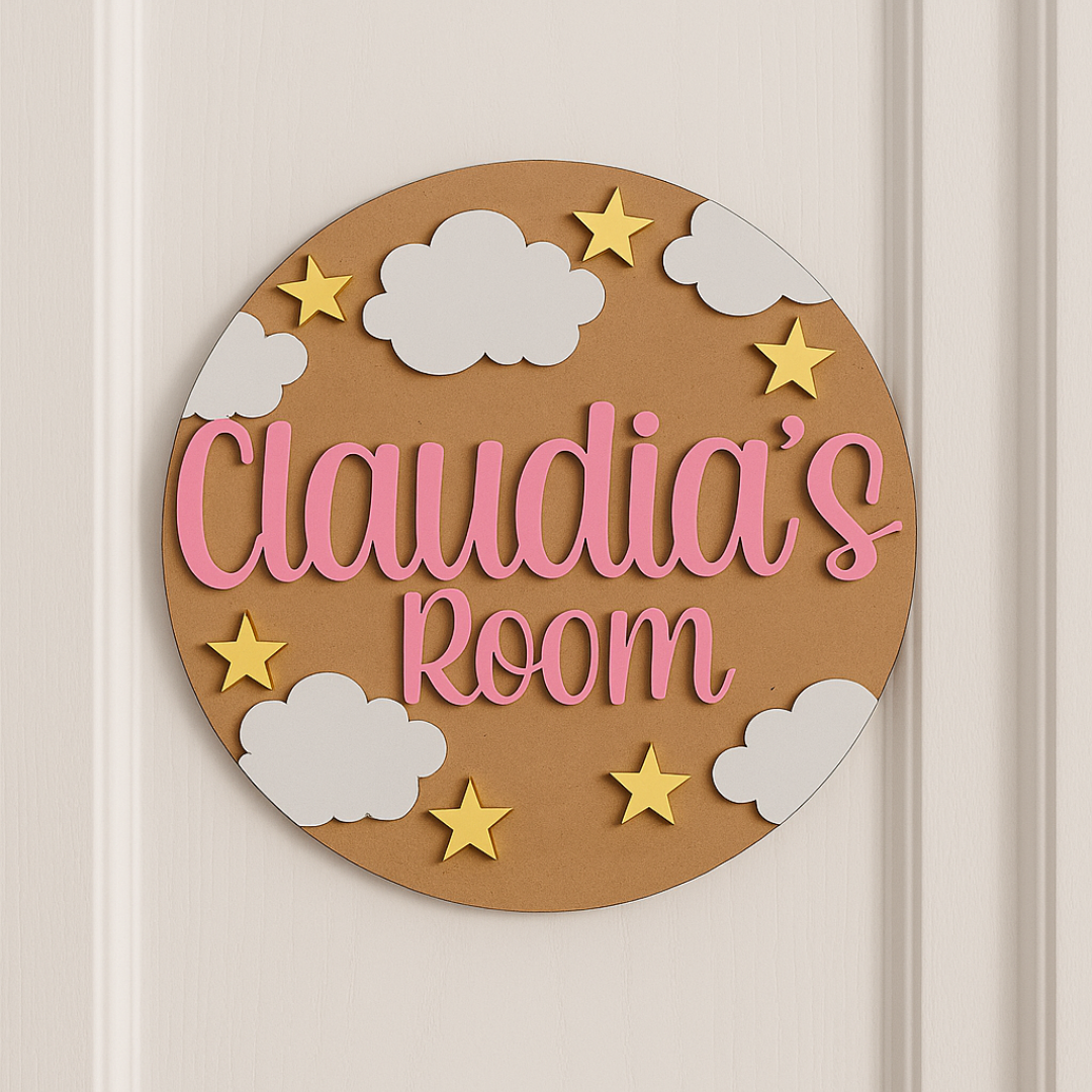 3D Personalised Kids Door Sign
