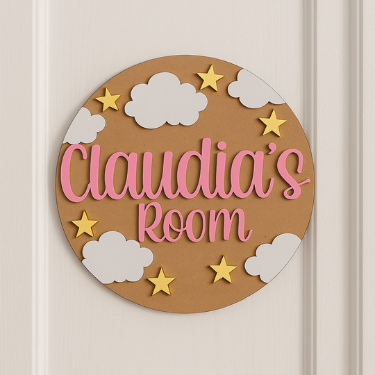 3D Personalised Kids Door Sign
