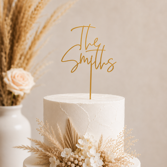 Acrylic Wedding Cake Topper
