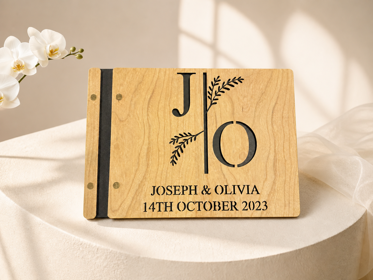 Personalised Wooden Wedding Guest Book