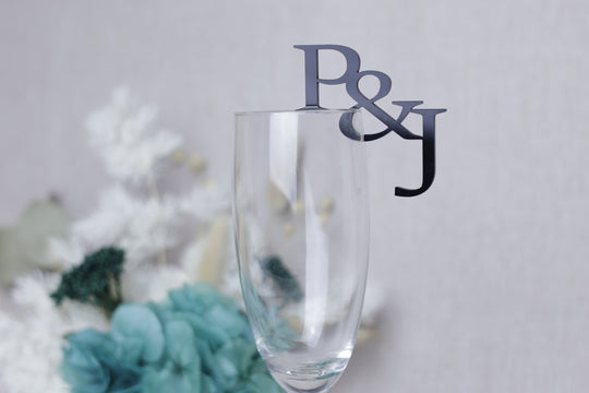 Wine Glass Charm | Initial Wine Glass Charm | Personalised Wedding Glass Charm | Keep Sake Gift | Personalised Wedding Wine Glass Charm ETB