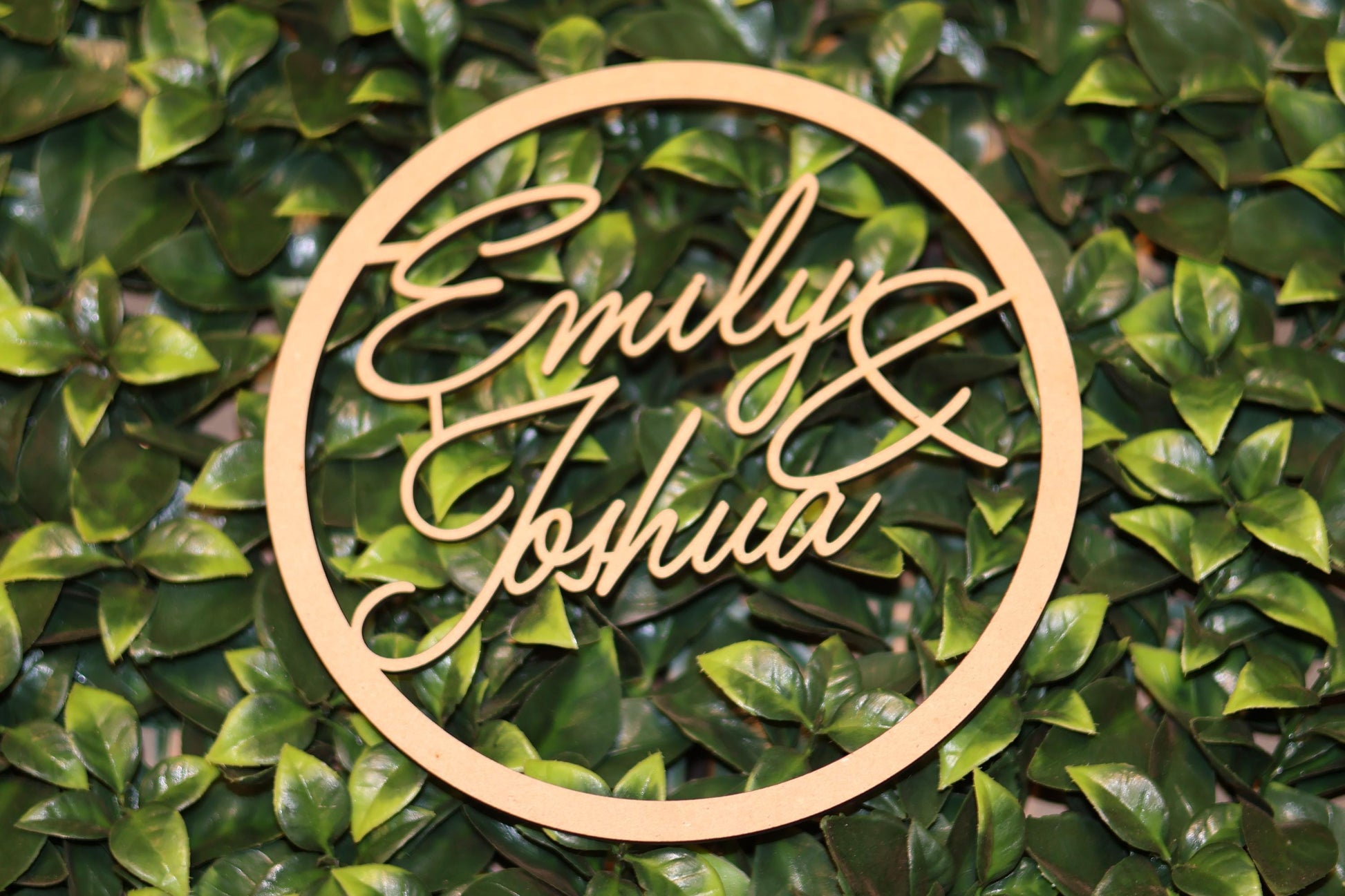 Personalised Wooden Hoop Sign | Wedding Sign | Engagement Sign | Couples Sign | Bride & Groom Sign/Plaque | Custom Wedding Sign |