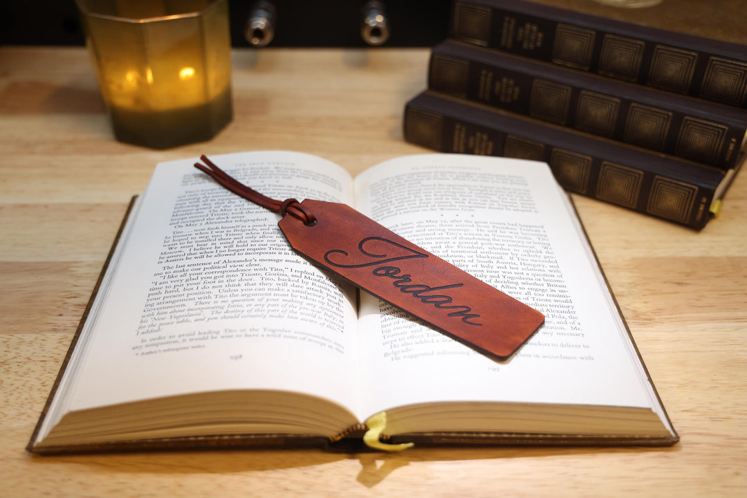 Leather Bookmark | Personalised Genuine Leather Bookmark | Engraved Leather Bookmark | Teacher Gift | Gift for book lovers | Gift for Her