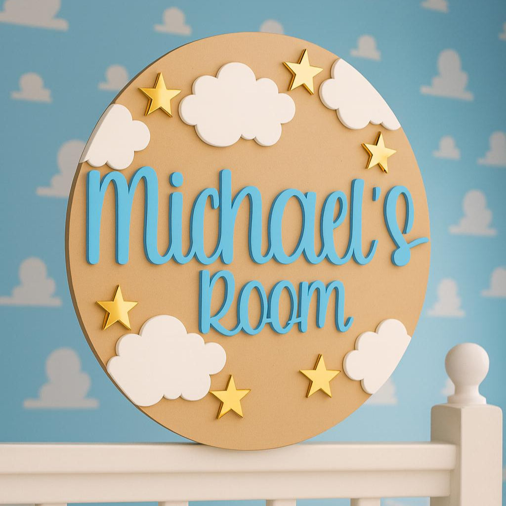 Personalised Kids Bedroom Door Sign | Bedroom Wall Sign | Boys Name Sign | Personalised Childs Room Sign | Personalised Name Door Sign |