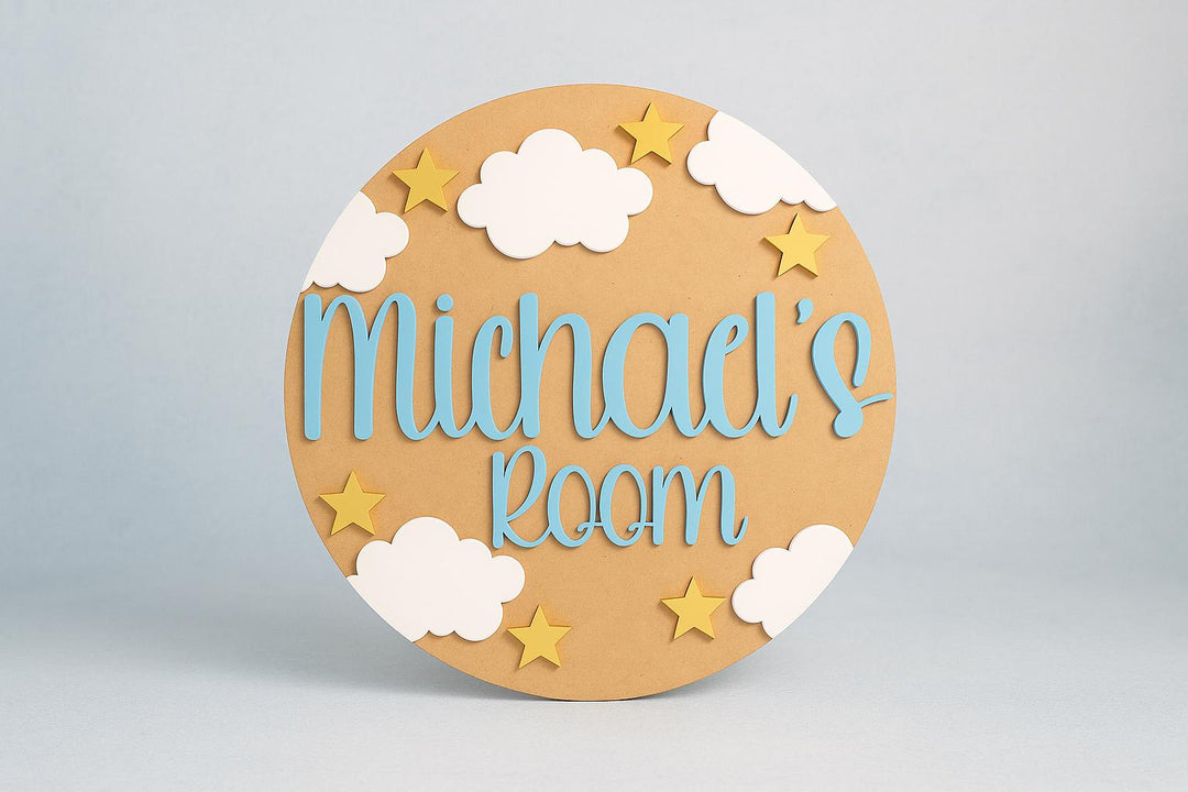 Personalised Kids Bedroom Door Sign | Bedroom Wall Sign | Boys Name Sign | Personalised Childs Room Sign | Personalised Name Door Sign |