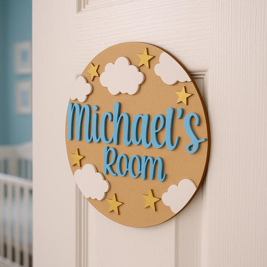 Personalised Kids Bedroom Door Sign | Bedroom Wall Sign | Boys Name Sign | Personalised Childs Room Sign | Personalised Name Door Sign |