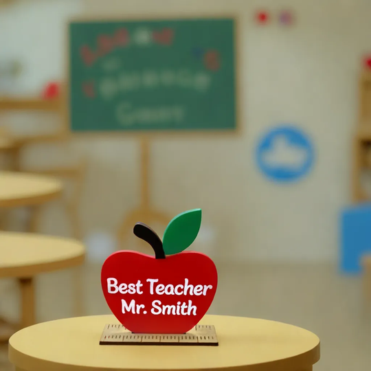 Personalised Teacher's Apple Plaque | Teacher's Gift