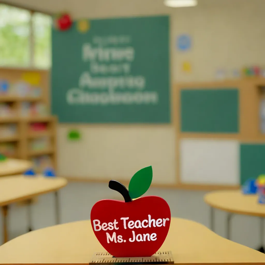 Personalised Teacher's Apple Plaque | Teacher's Gift