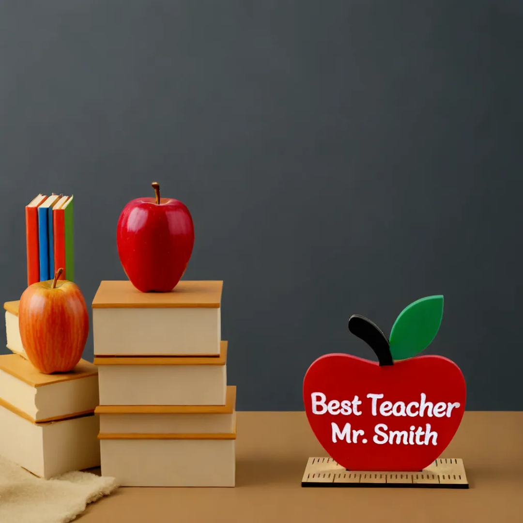 Personalised Teacher's Apple Plaque | Teacher's Gift