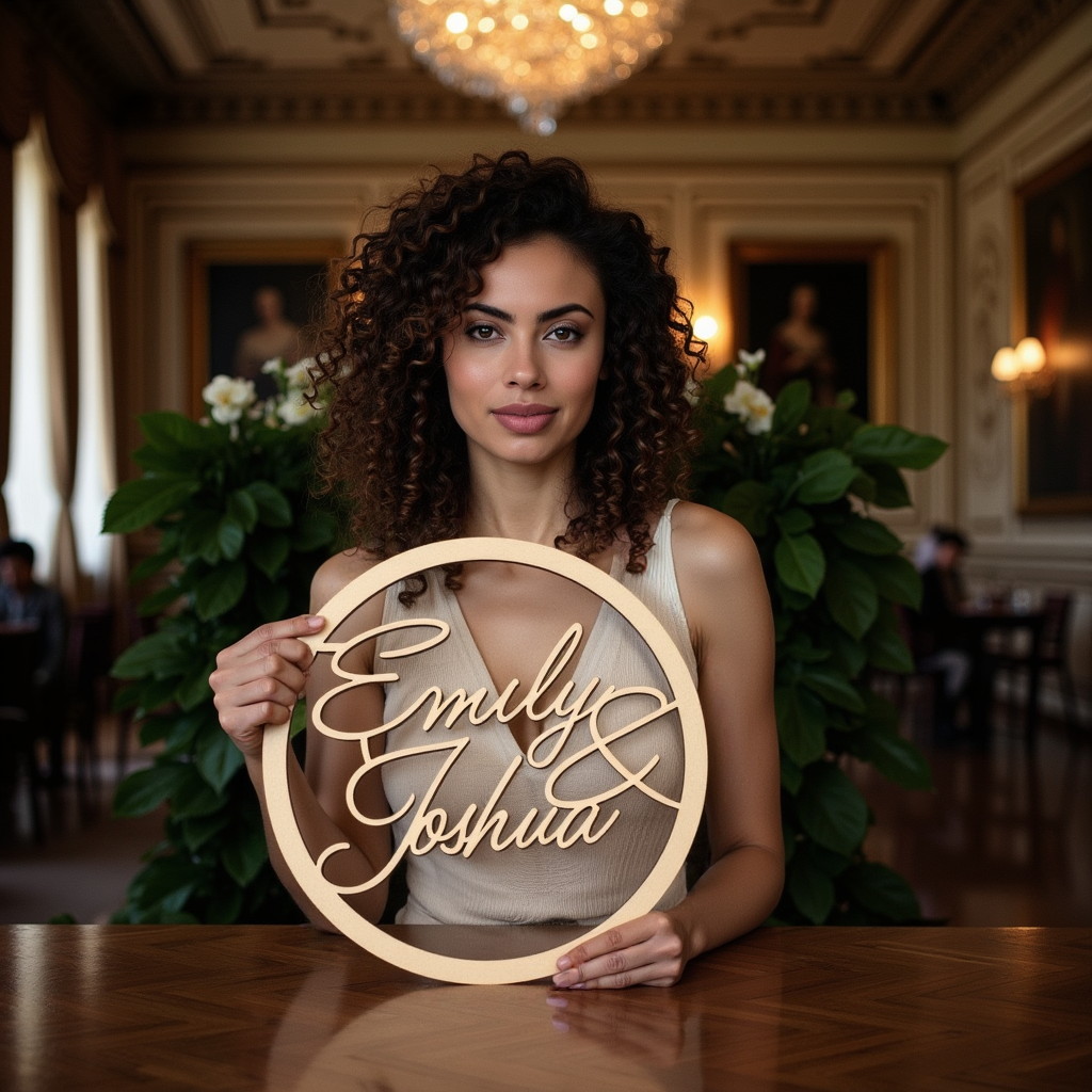 Personalised Wooden Hoop Sign