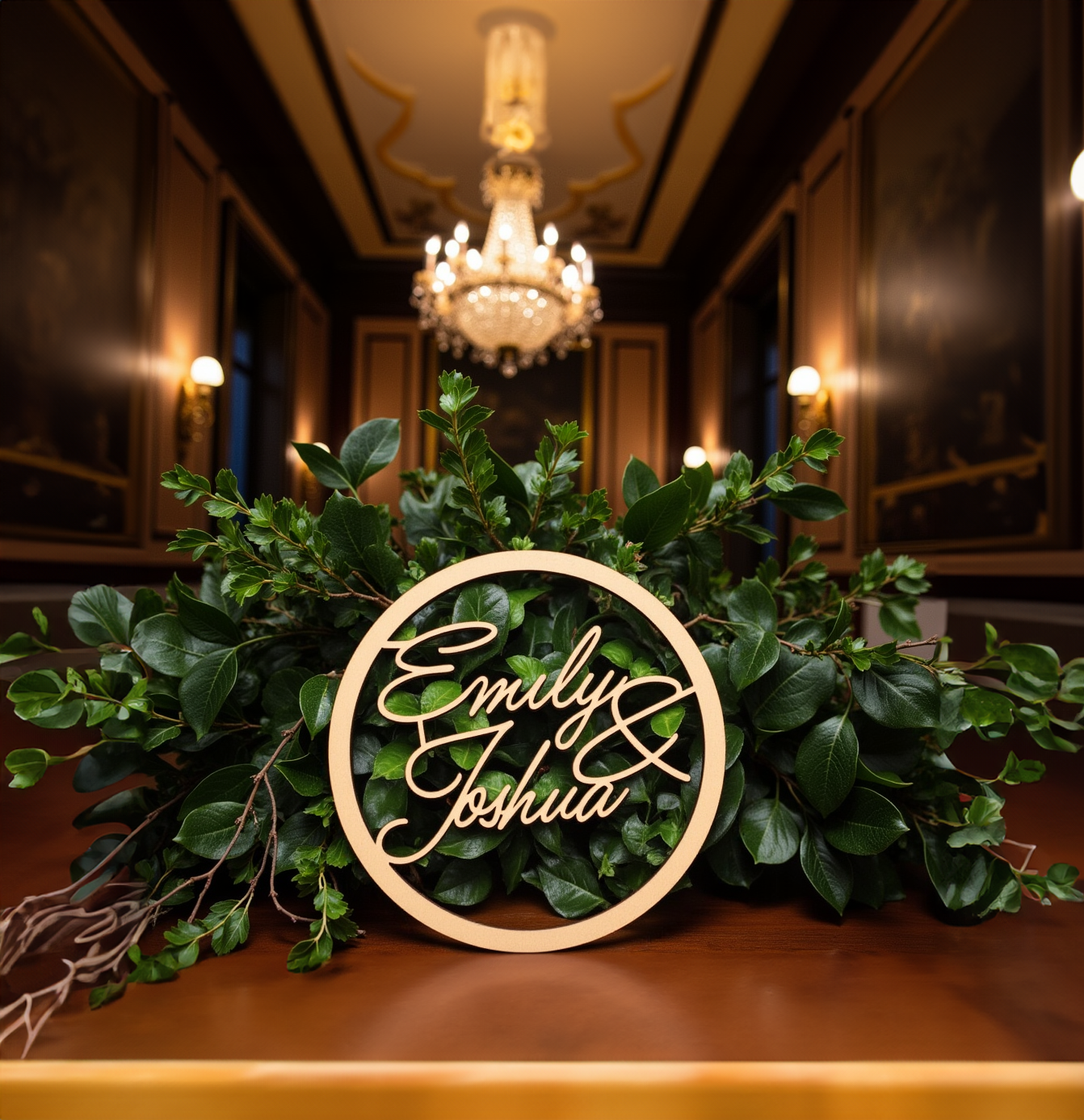 Personalised Wooden Hoop Sign