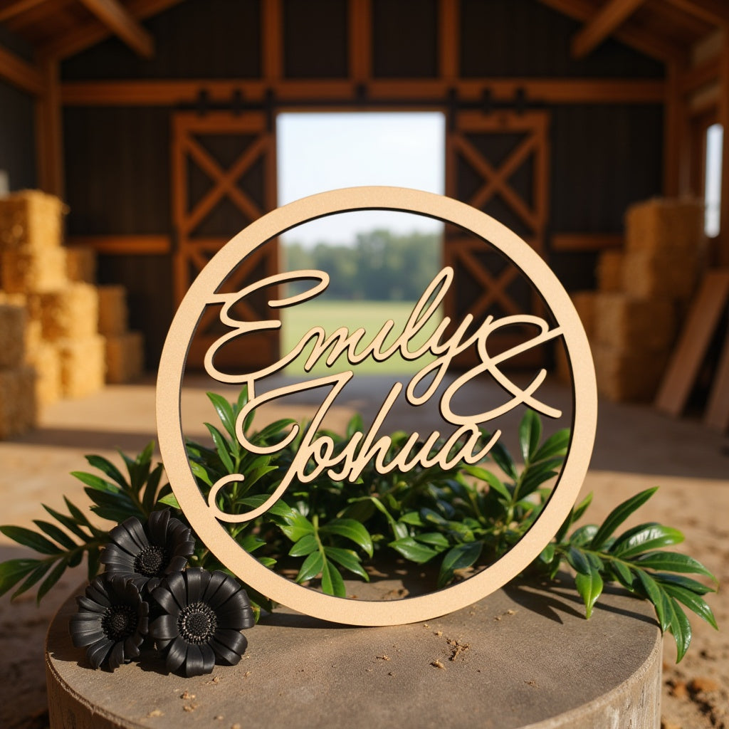 Personalised Wooden Hoop Sign