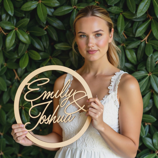Personalised Wooden Hoop Sign